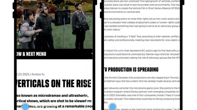 Vertical microdrama production